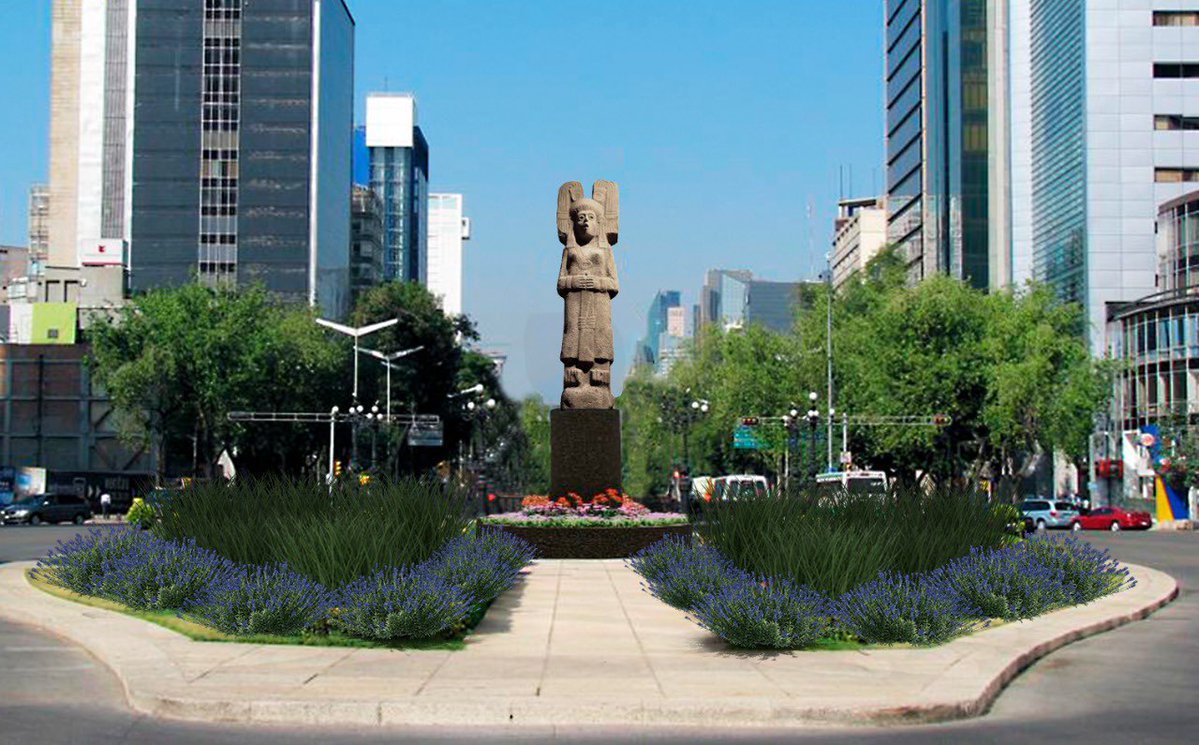"La Joven de Amajac" sustituirá a la estatua de Cristóbal Colón
