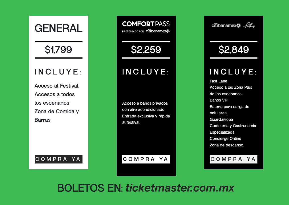 Precio de Boletos Festival Ceremonia 2022 CDMX