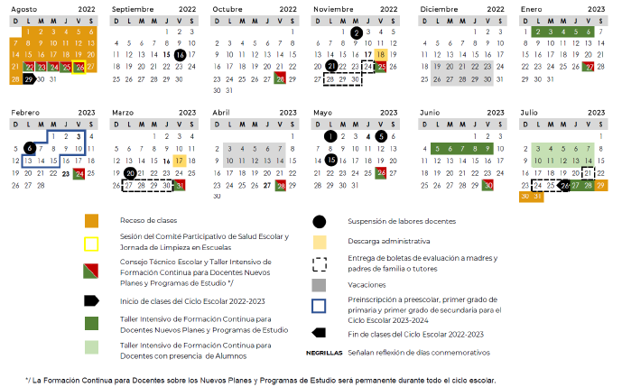 Calendario Sep As Qued El Ciclo Escolar Cte Puentes Y Vacaciones