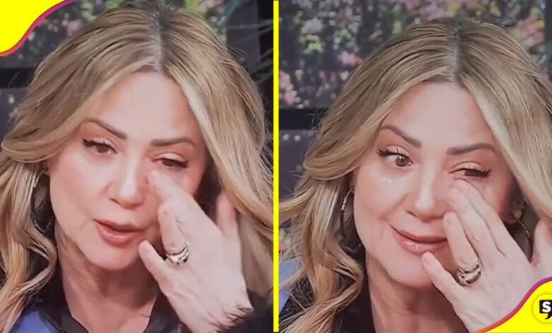 Andrea Legarreta rompe en llanto