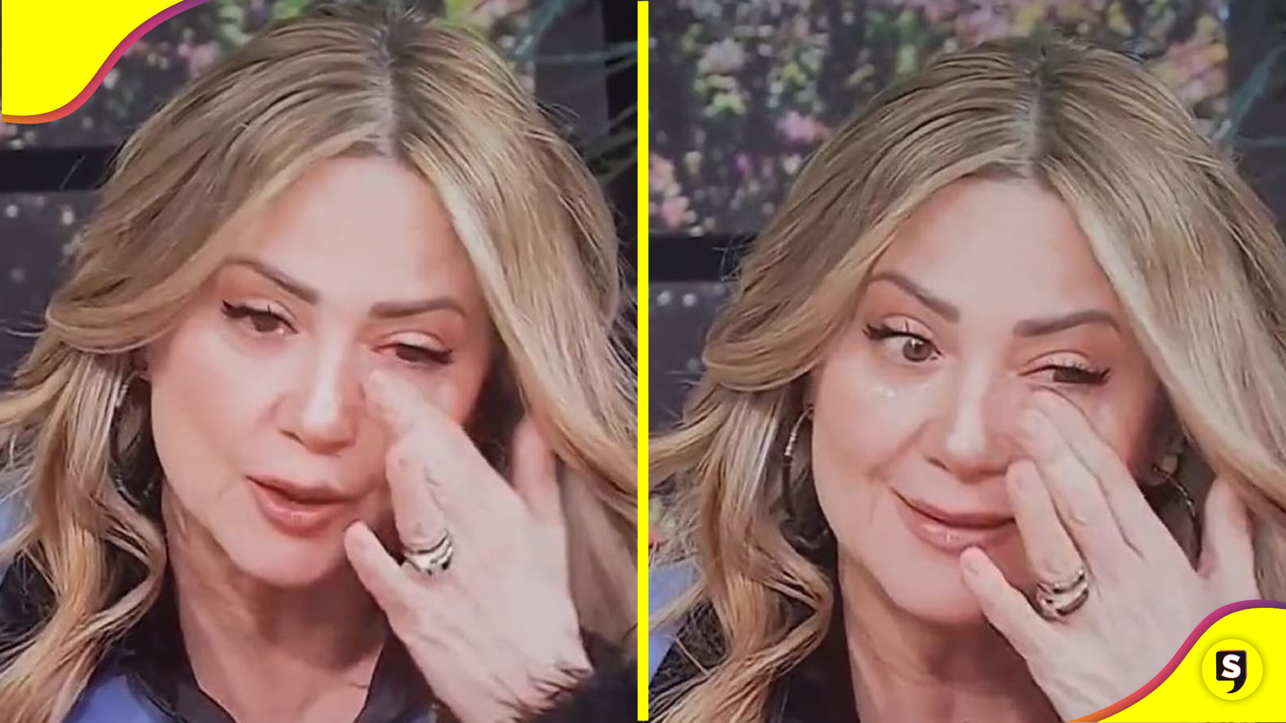 Andrea Legarreta rompe en llanto