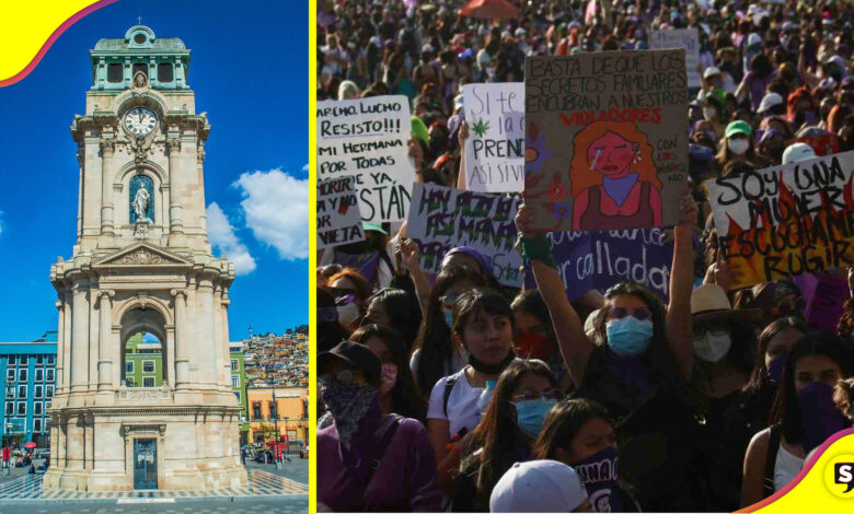 Marcha 8M 2023 en Pachuca