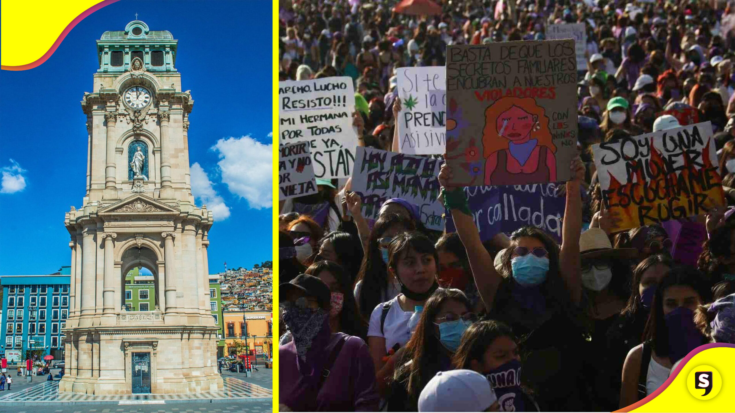 Marcha 8M 2023 en Pachuca