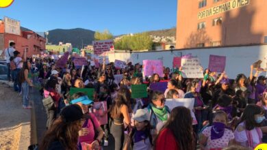 Marcha feminista en Pachuca