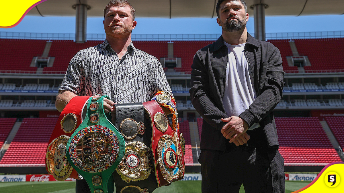 Canelo Vs. Ryder cinturón