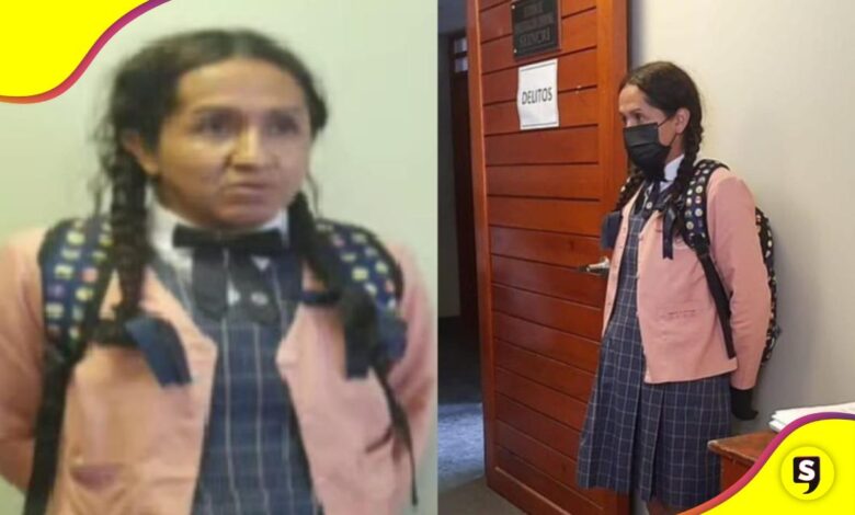 hombre disfrazado alumna Perú