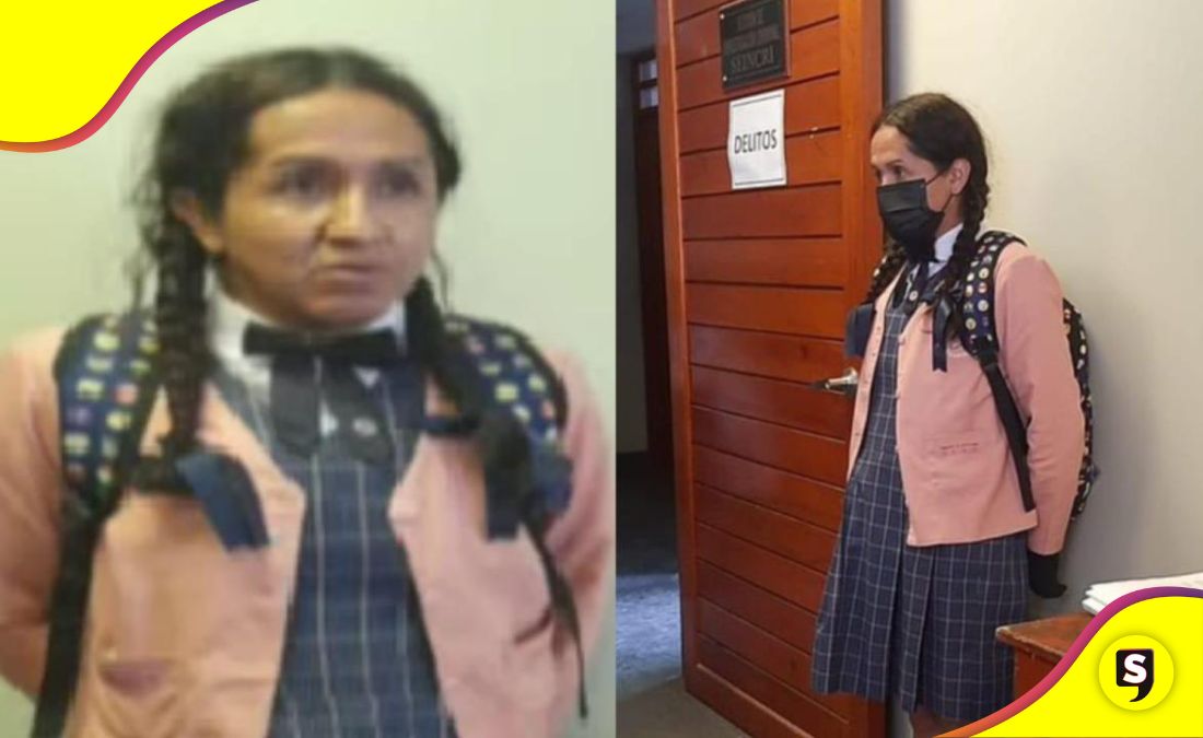 hombre disfrazado alumna Perú