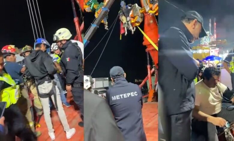 24 personas atrapadas en juego mecánico en EdoMex