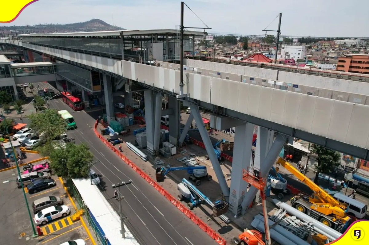 tramo eleveado de la línea 12 del Metro
