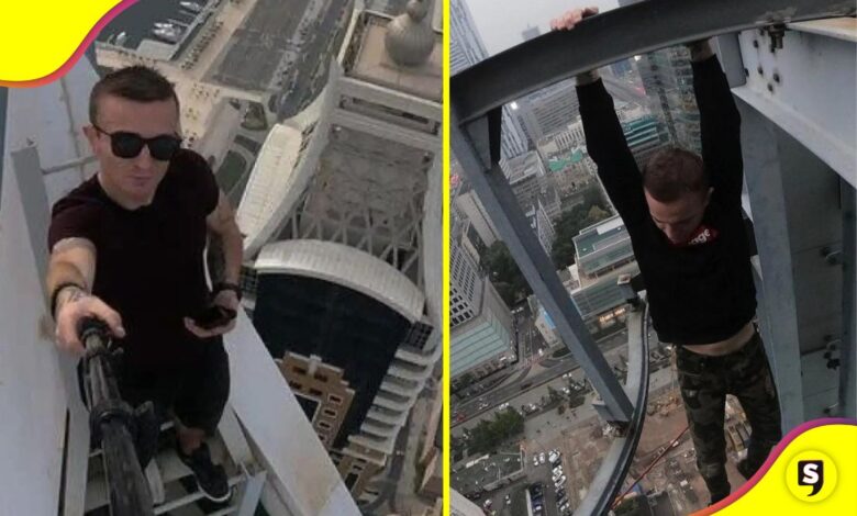 Remi Lucidi caer de un edificio