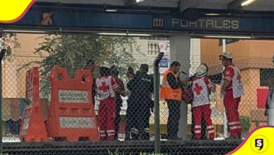 Mujer lanzarse Metro Portales