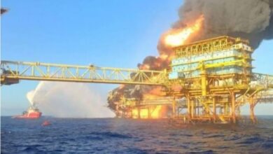Incendio plataforma de PEMEX