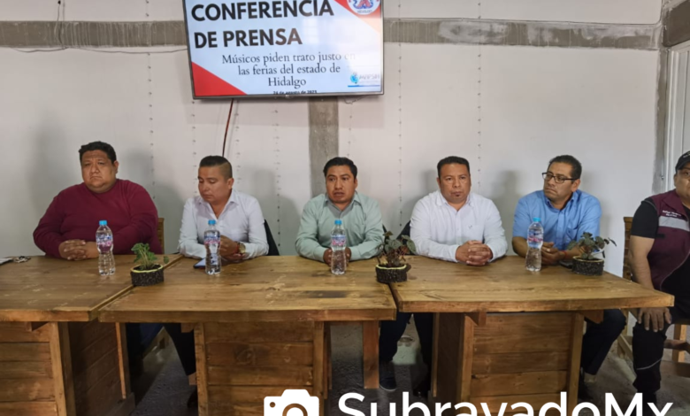 Músicos Hidalgo manifestarse