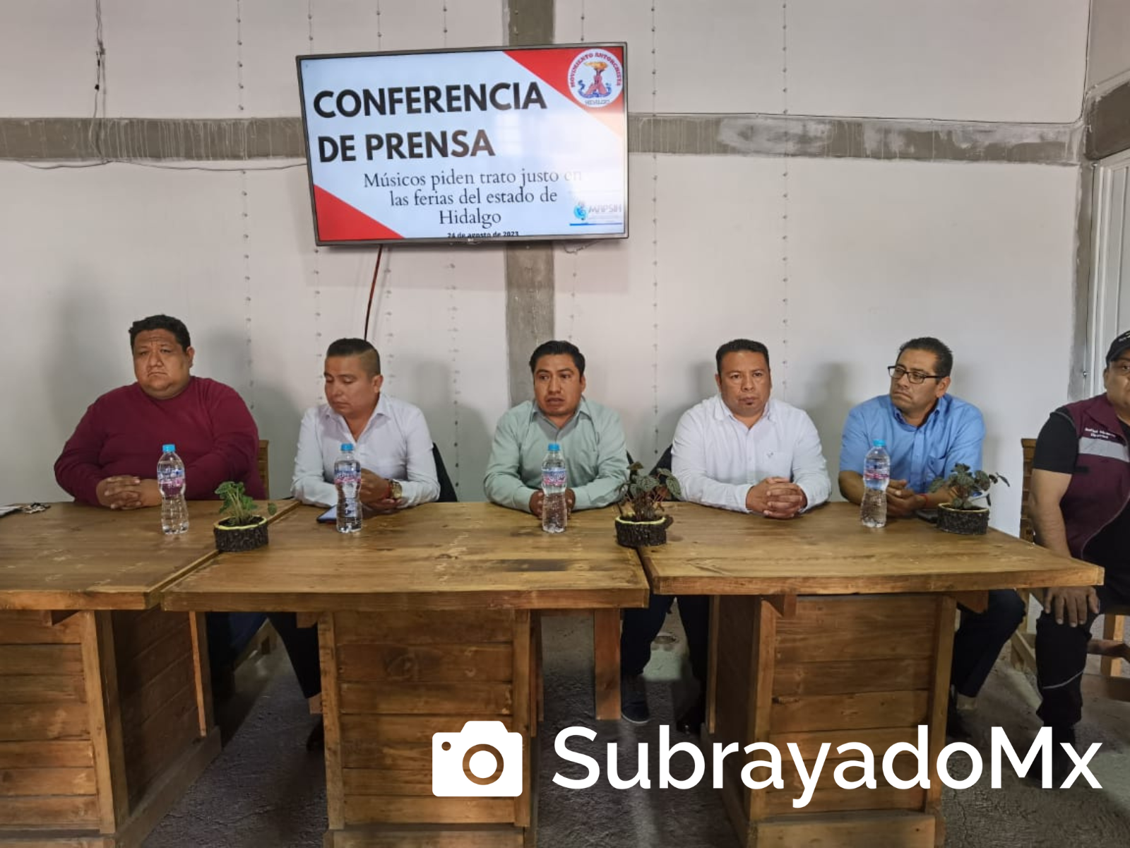 Músicos Hidalgo manifestarse