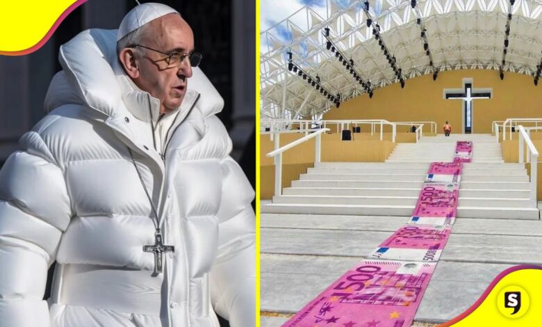 Portugal Papa alfombra billetes