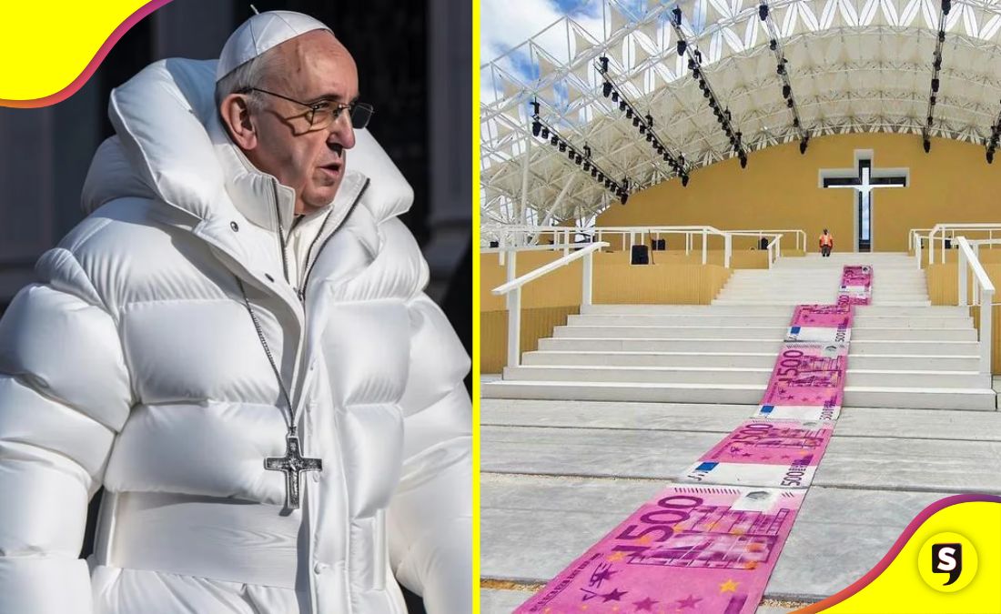 Portugal Papa alfombra billetes
