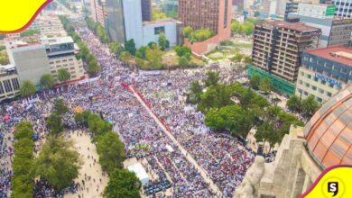 Sheinbaum gira en Monumento a la Revolución