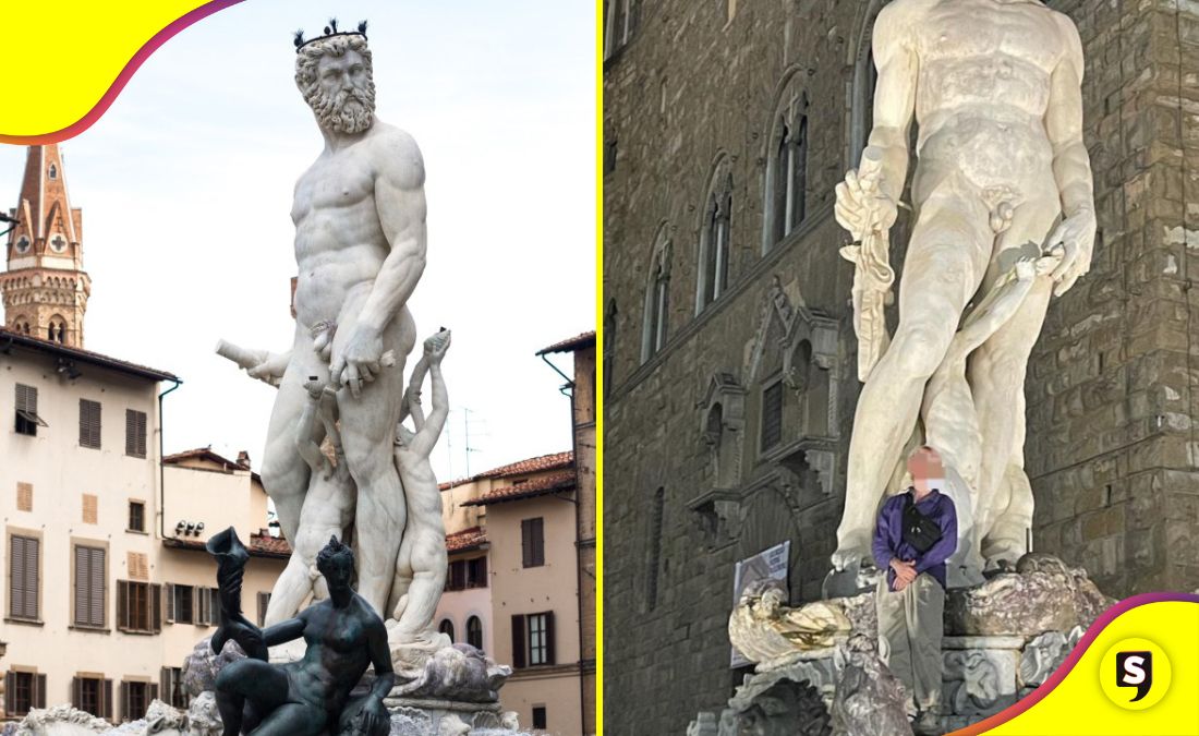 Turista dañó estatua de Neptuno
