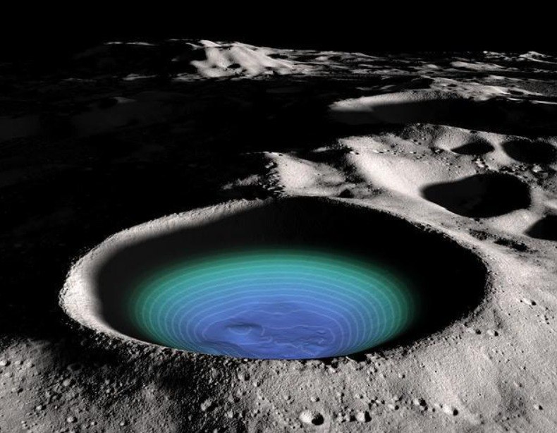 el polo sur de la luna