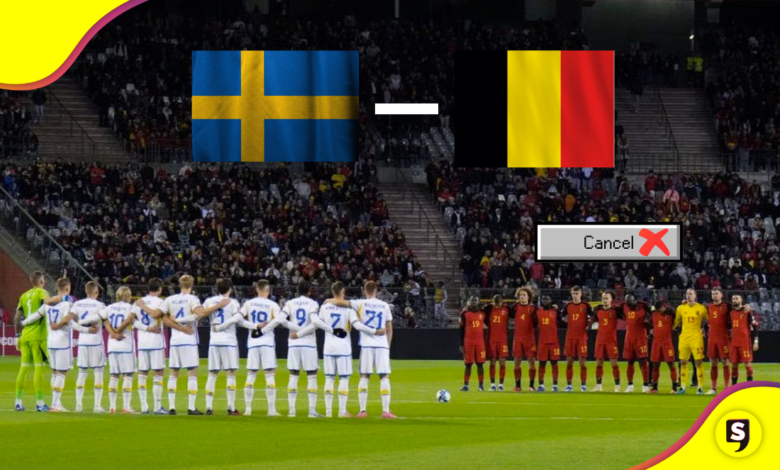 partido Bélgica Suecia canceló