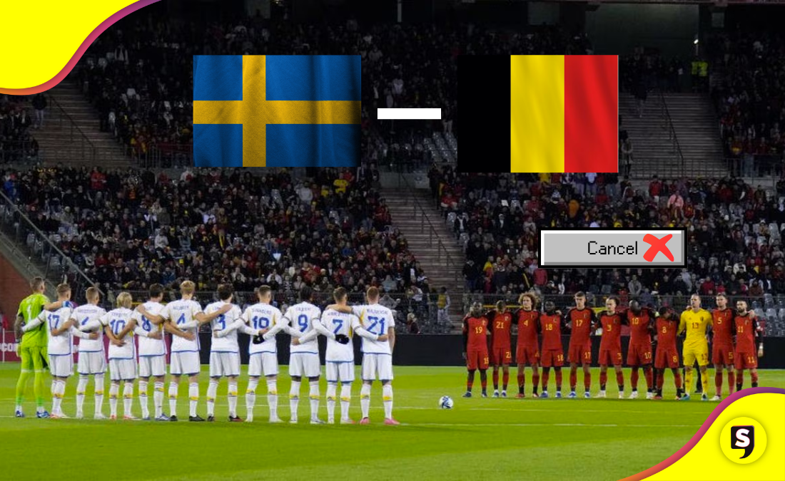 partido Bélgica Suecia canceló