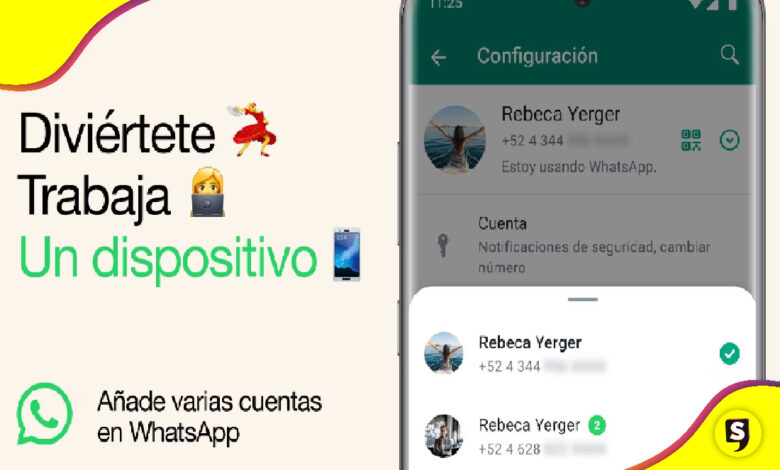 2 cuentas de WhatsApp en un teléfono