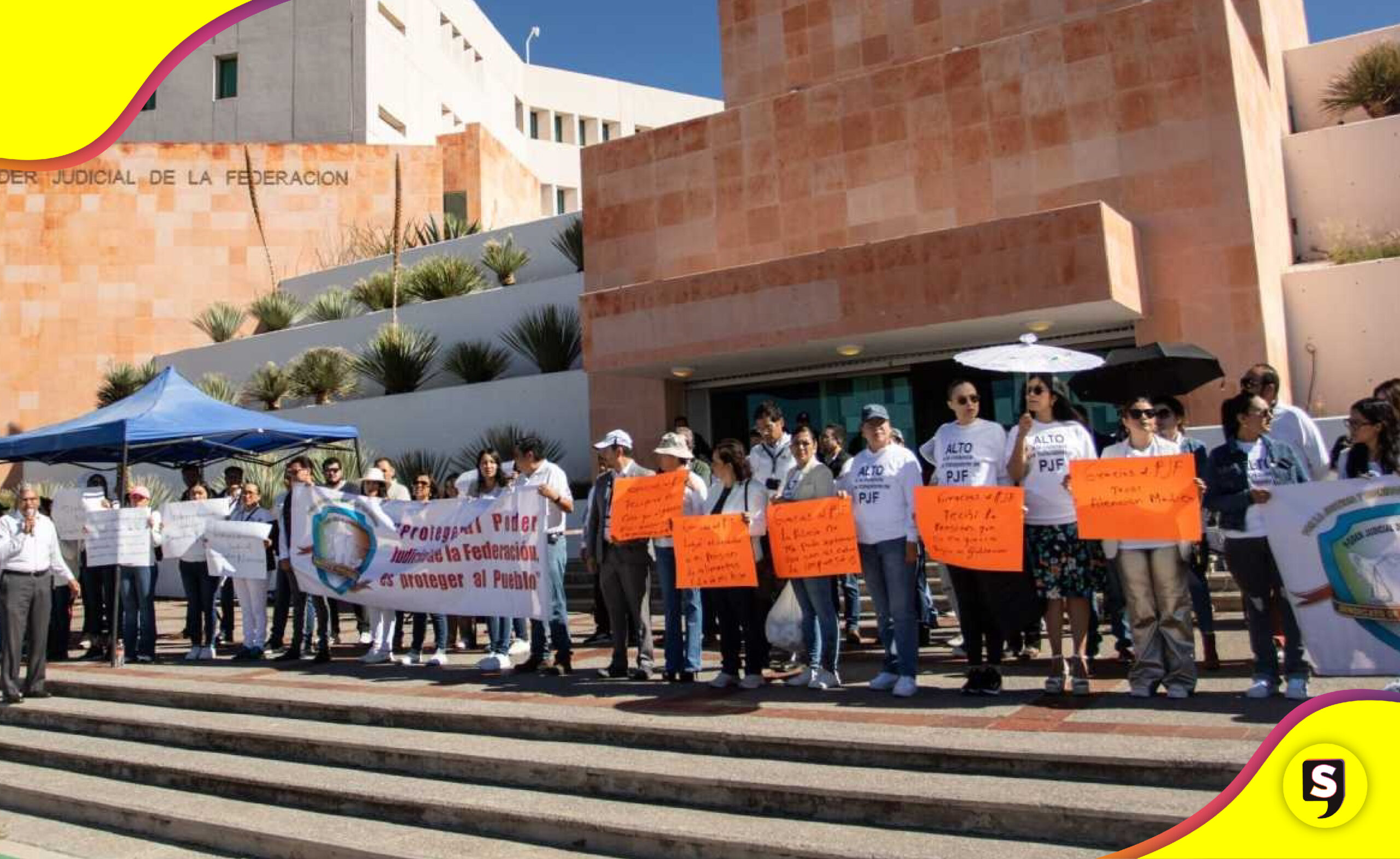 Trabajadores del PJF se manifiestan en el Senado