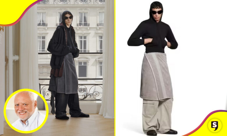 Balenciaga falda toalla