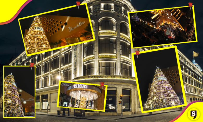 Que elegancia la de Francia: Dior y Palacio de Hierro ponen su árbol de Navidad.