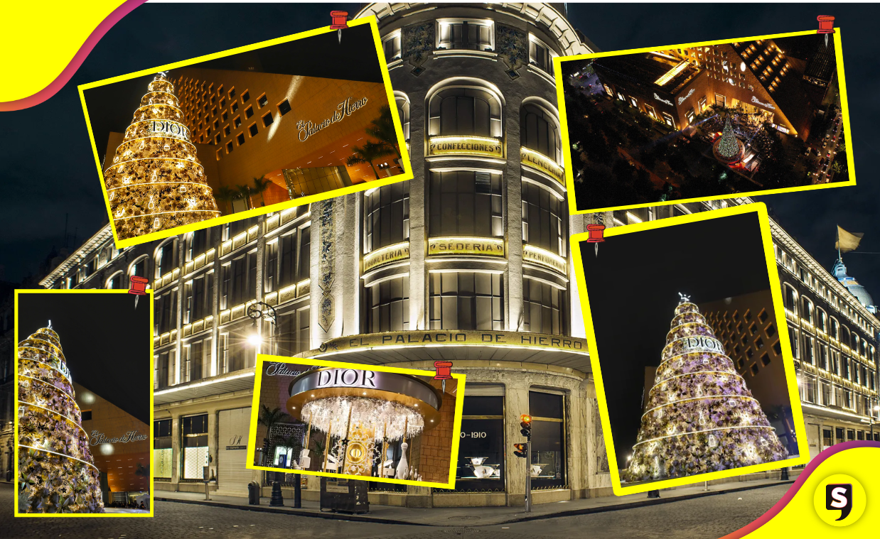 Que elegancia la de Francia: Dior y Palacio de Hierro ponen su árbol de Navidad.