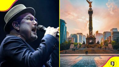Rubén Blades en el Ángel de la Independencia