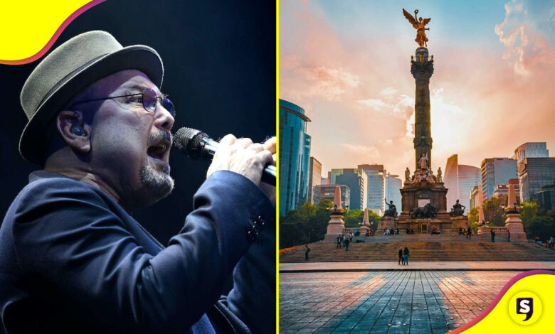Rubén Blades en el Ángel de la Independencia