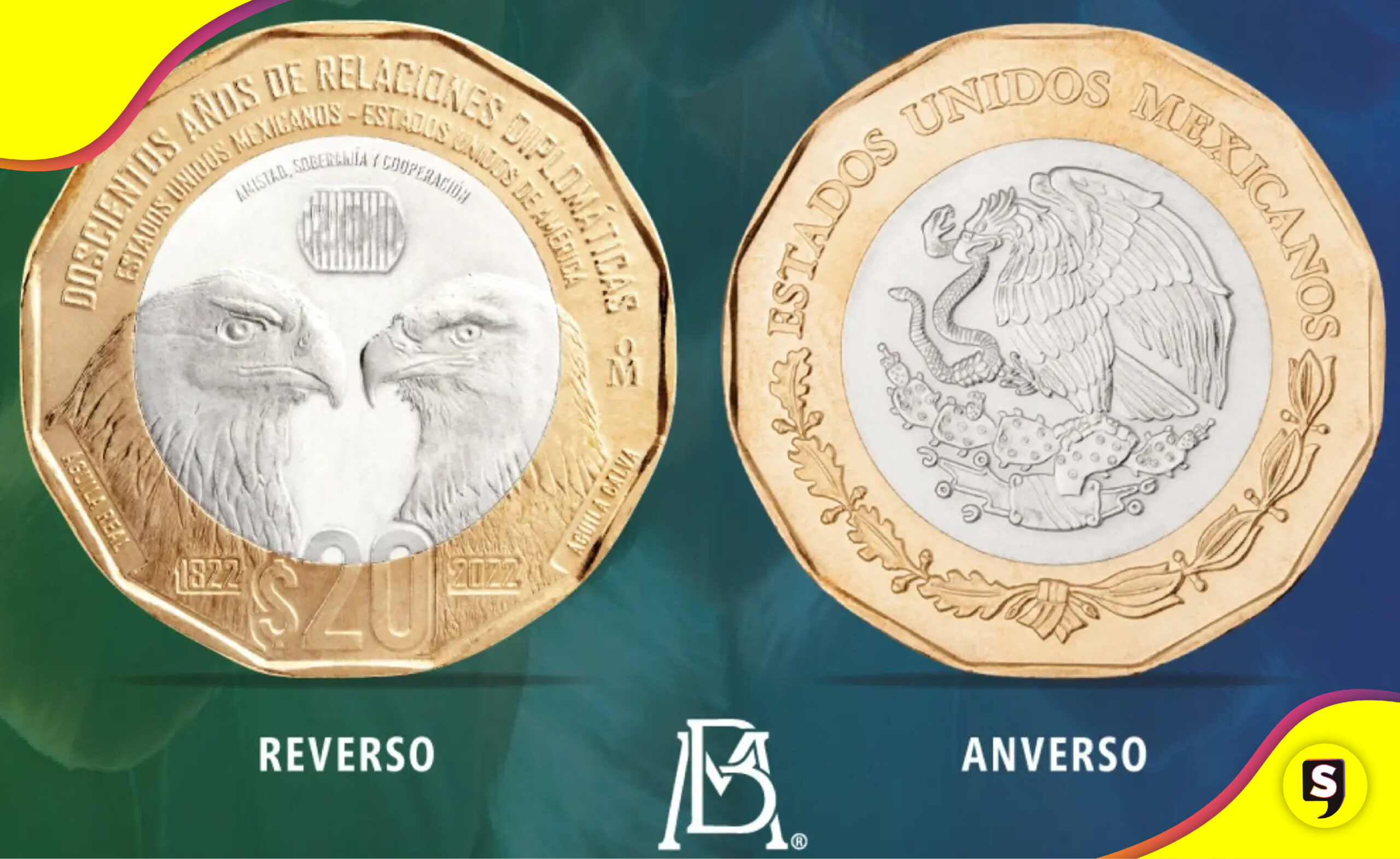 nueva moneda de 20 pesos