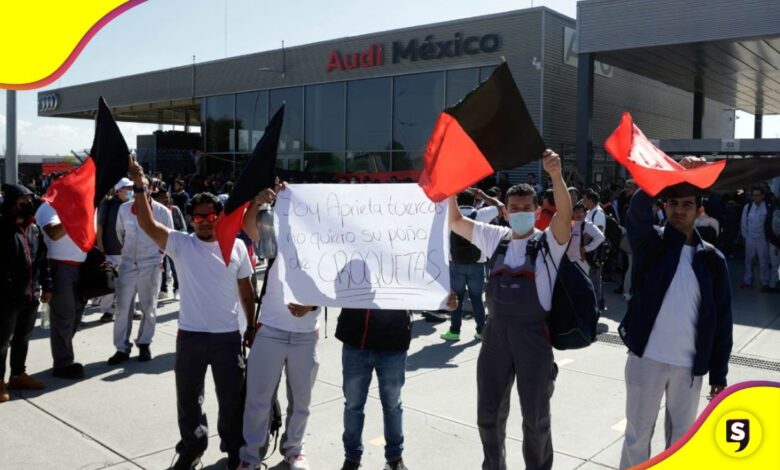 Huelga Audi en Puebla