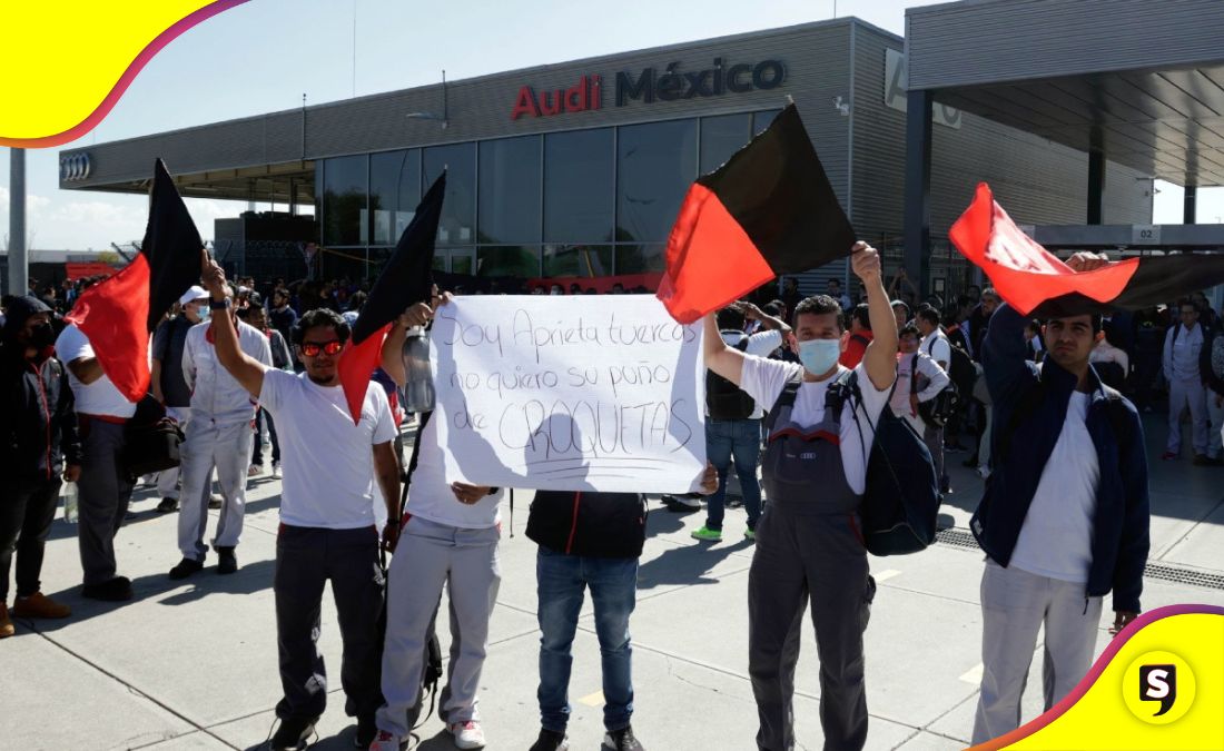 Huelga Audi en Puebla