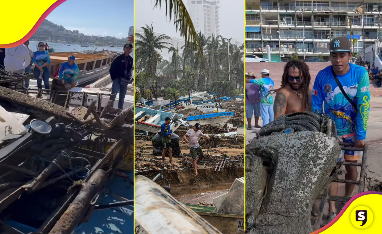¡A trabajar! Este torneo en Acapulco puso a todos a recoger basura.