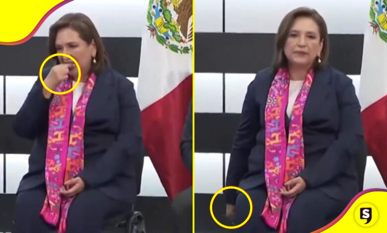 Xóchitl Gálvez chicle silla