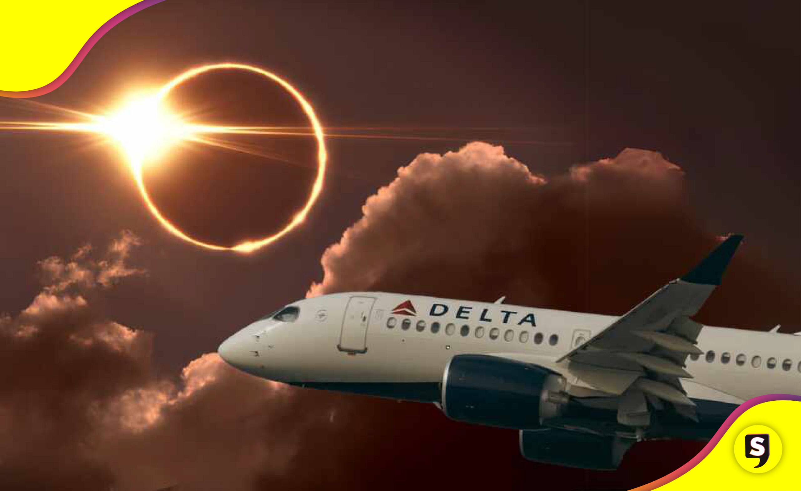 Delta Airlines eclipse solar