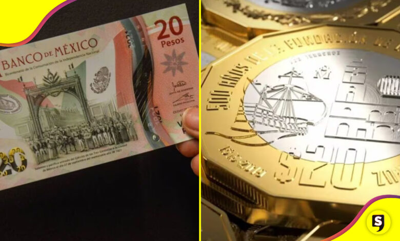 retirar el billete de 20 pesos