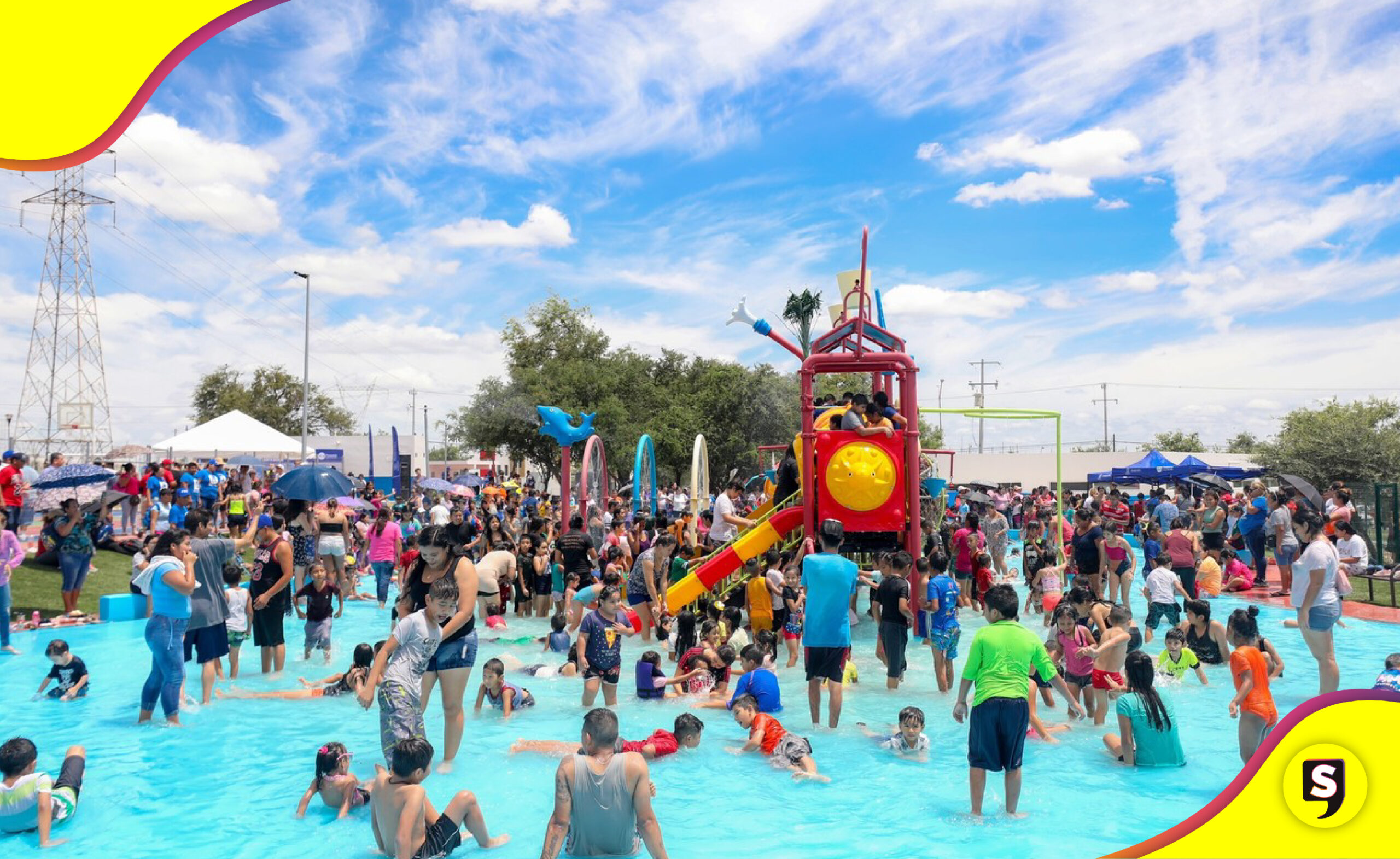 Parques acuáticos agua tratada