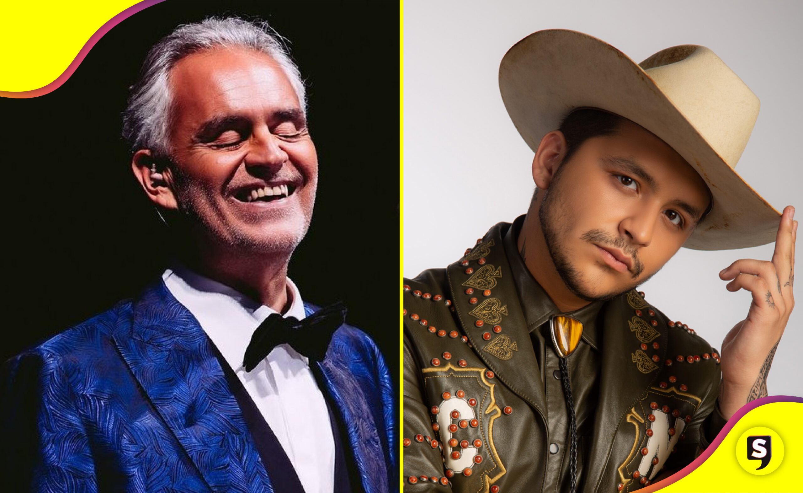 Christian Nodal Andrea Bocelli