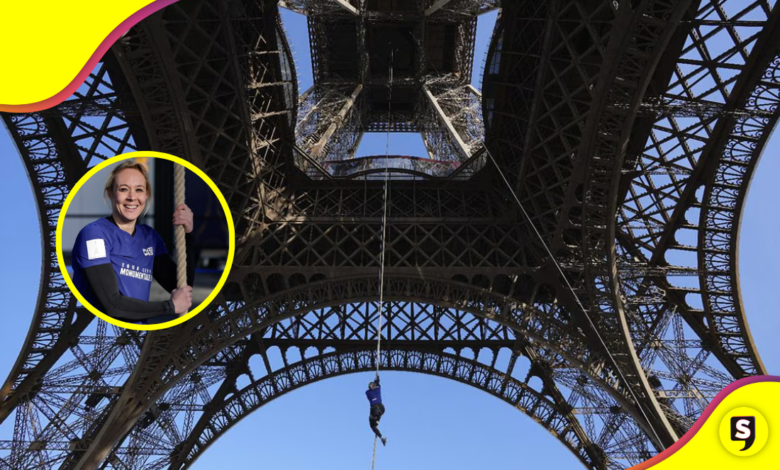 ¿Cómo lo hizo? Sube la Torre Eiffel con una cuerda e impone un nuevo récord.