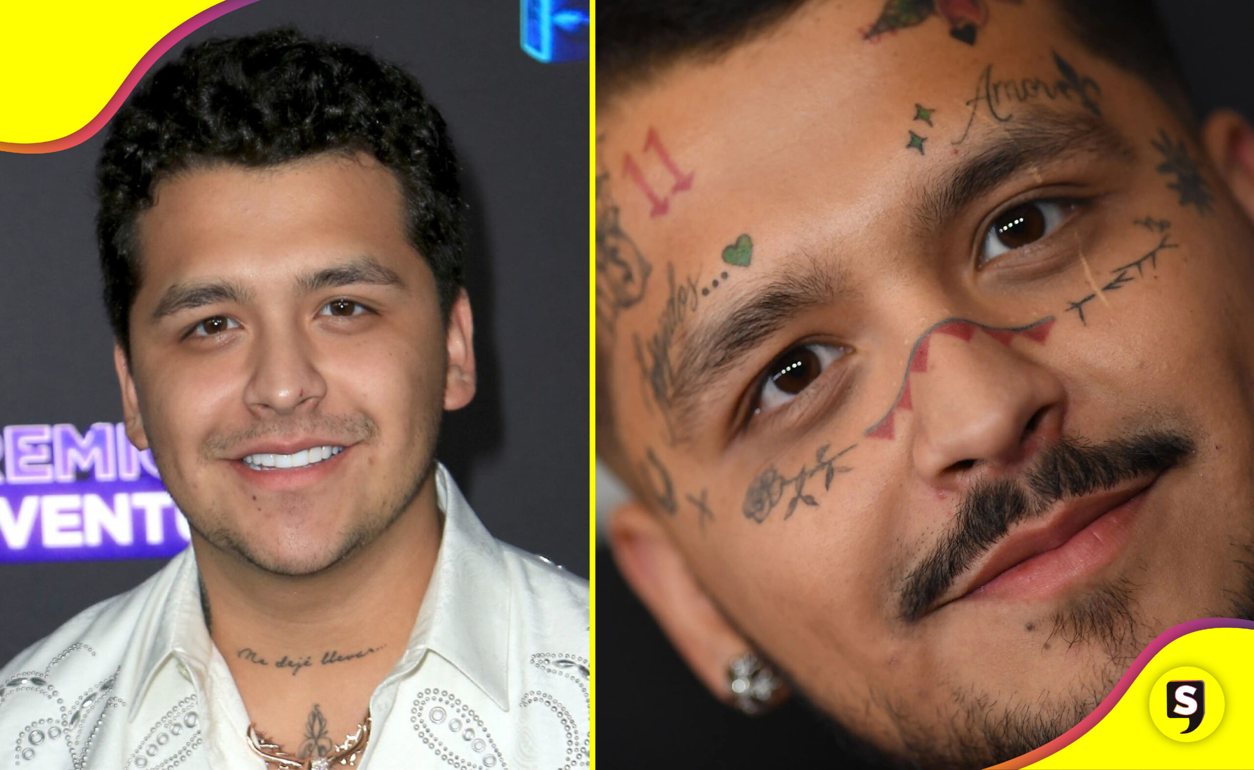 Christian Nodal sin tatuajes