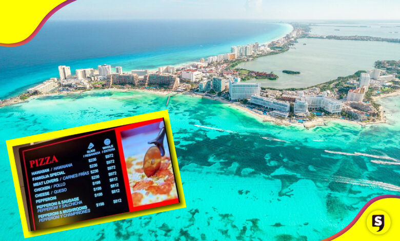 pizza en Cancún está carísima