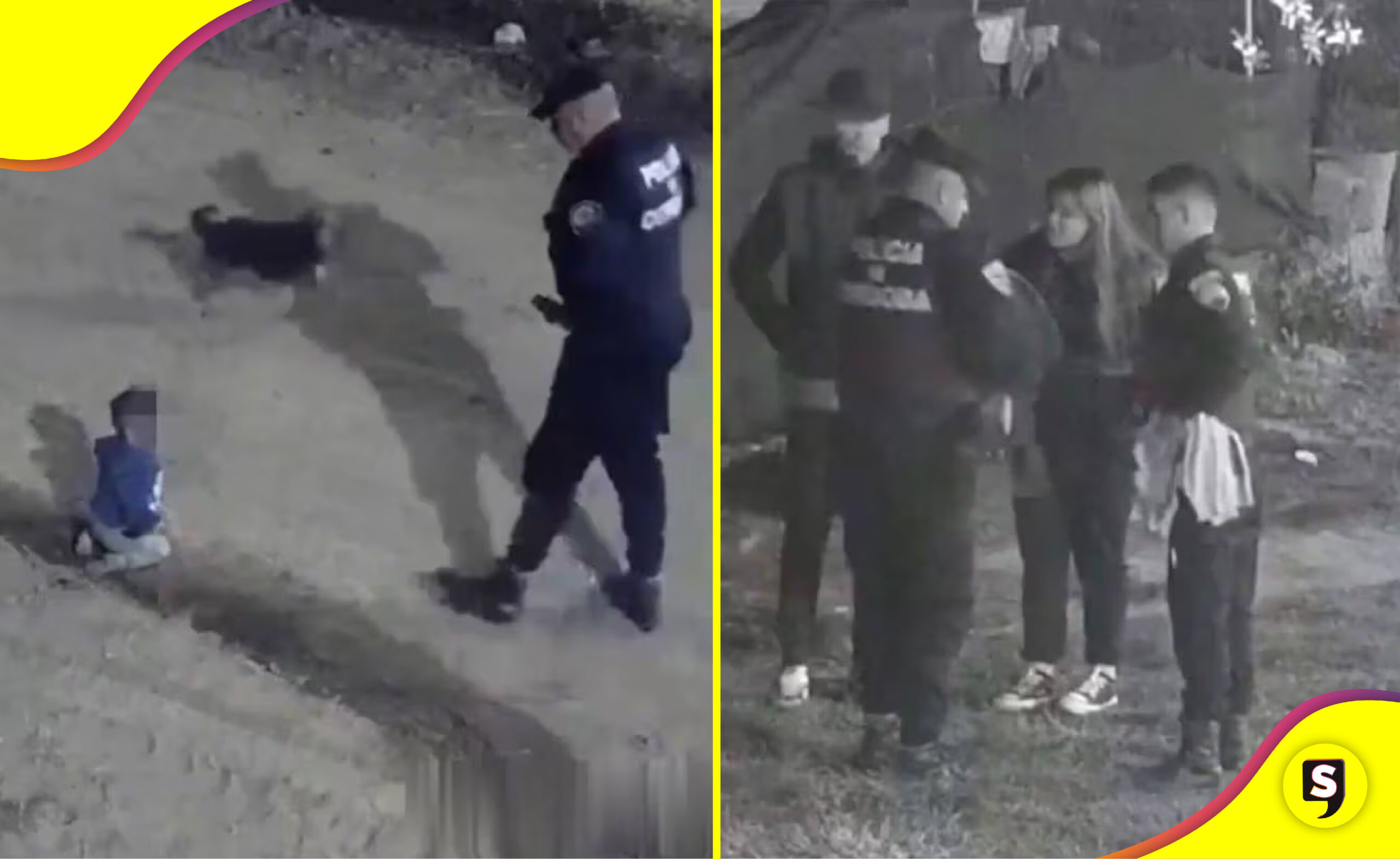 Bebé escapó gateando perro