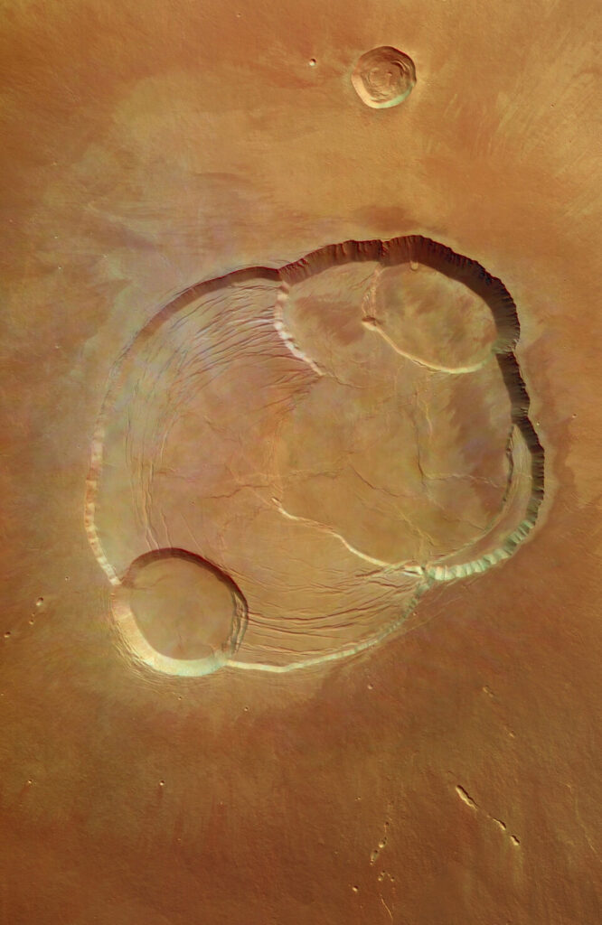 Hielo Marte volcanes