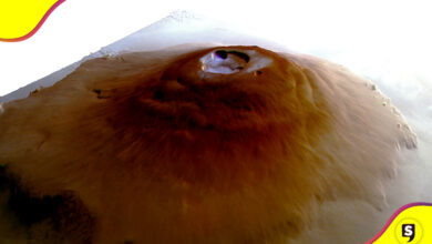 Hielo Marte volcanes