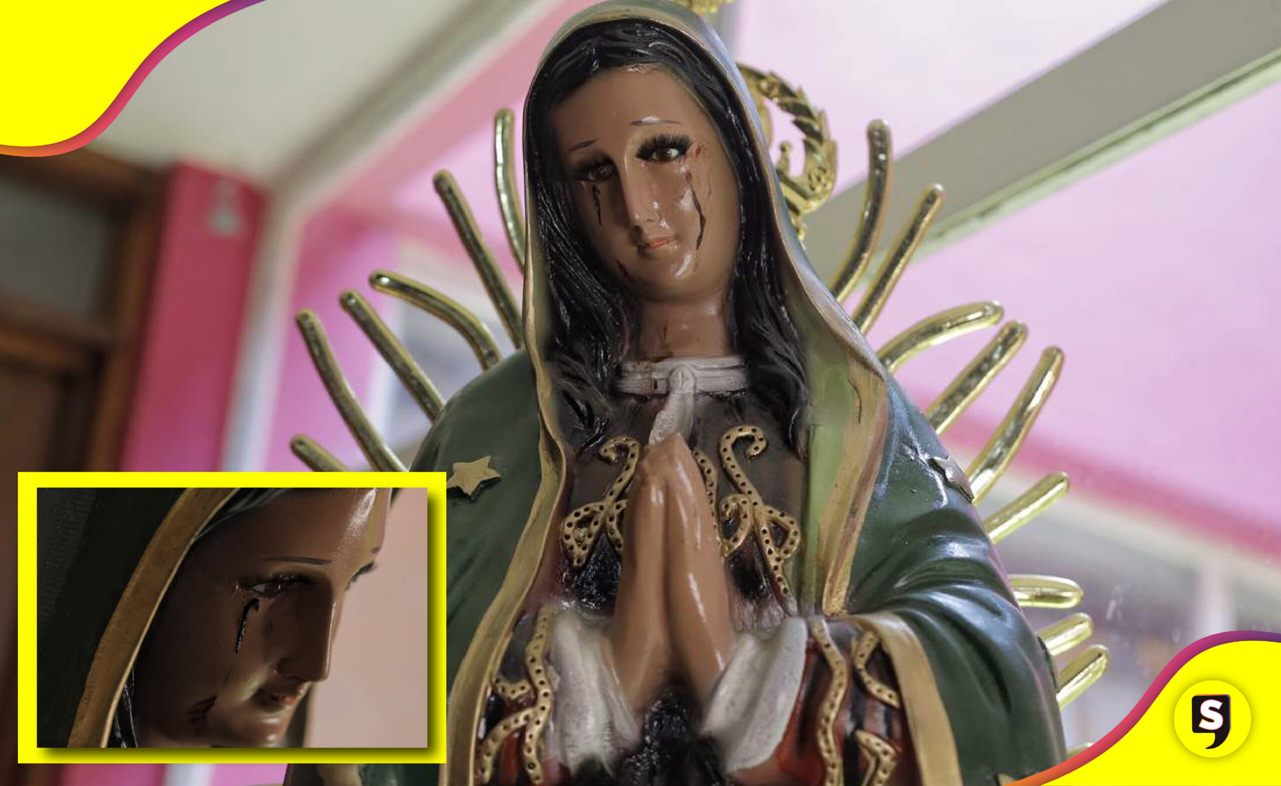 Virgen en Michoacán sangre
