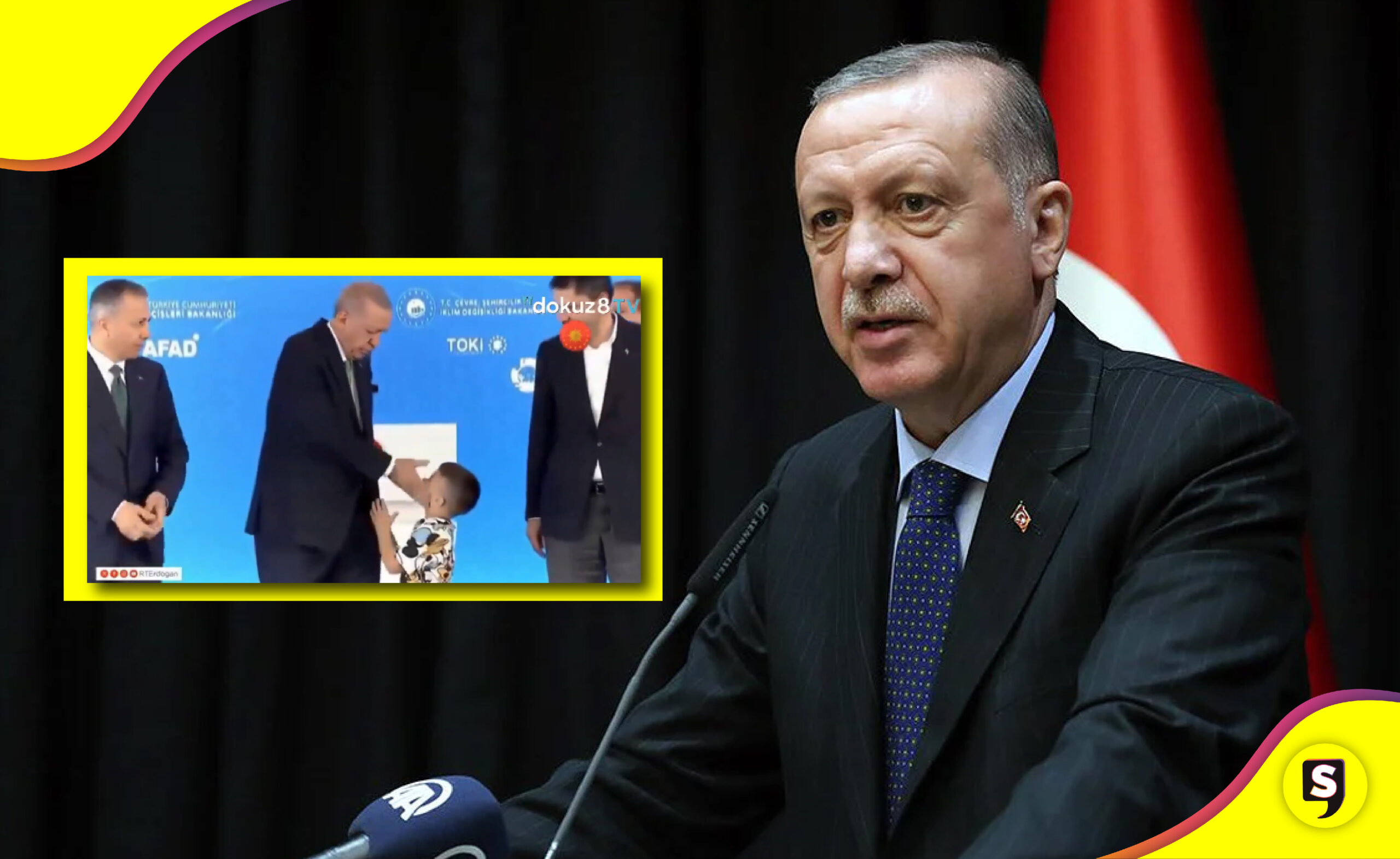 Presidente de Turquía cacheteó a niño