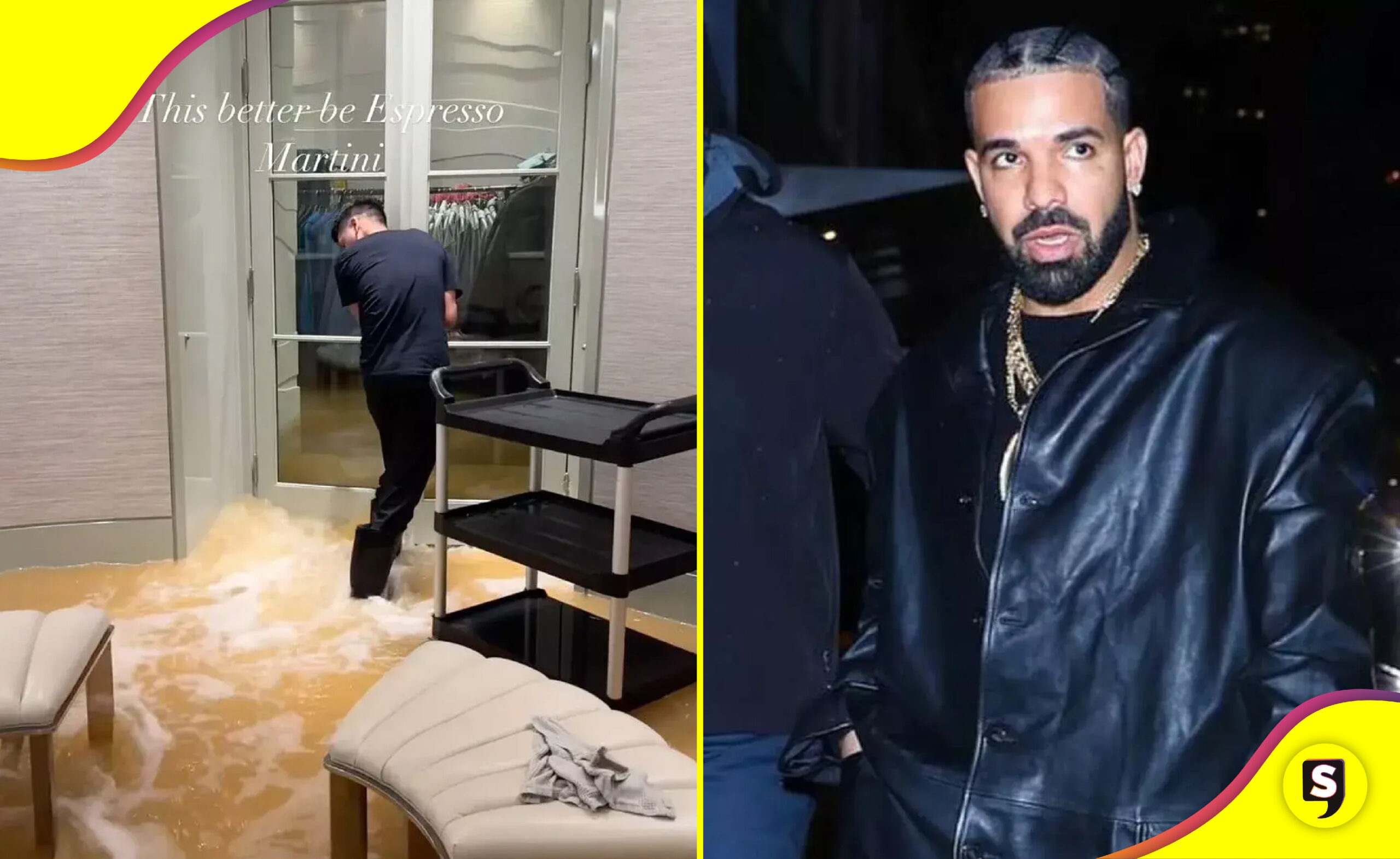 inundación en la mansión de Drake